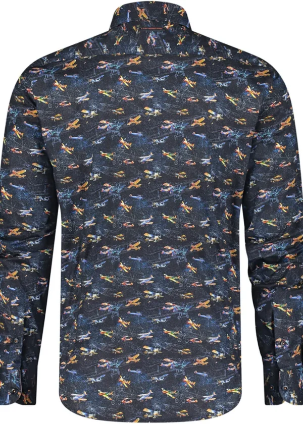 A Fish Named Fred Aeroplanes Shirt Navy