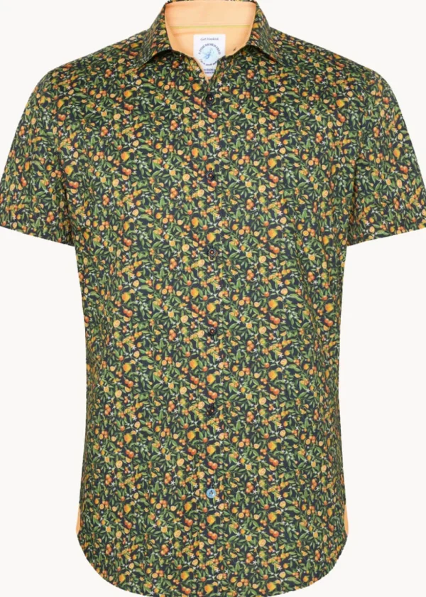 A Fish Named Fred Citrus Shirt Navy Blue