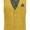 A Fish Named Fred Corduroy Waistcoat Gold