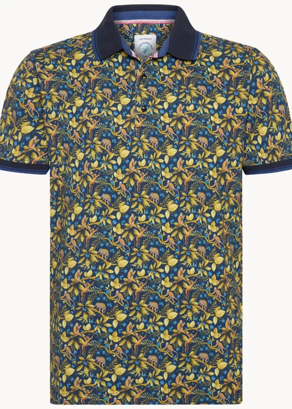 A Fish Named Fred Monkey Polo Navy Blue