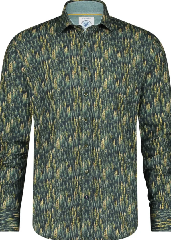 A Fish Named Fred Pine Trees Shirt Green