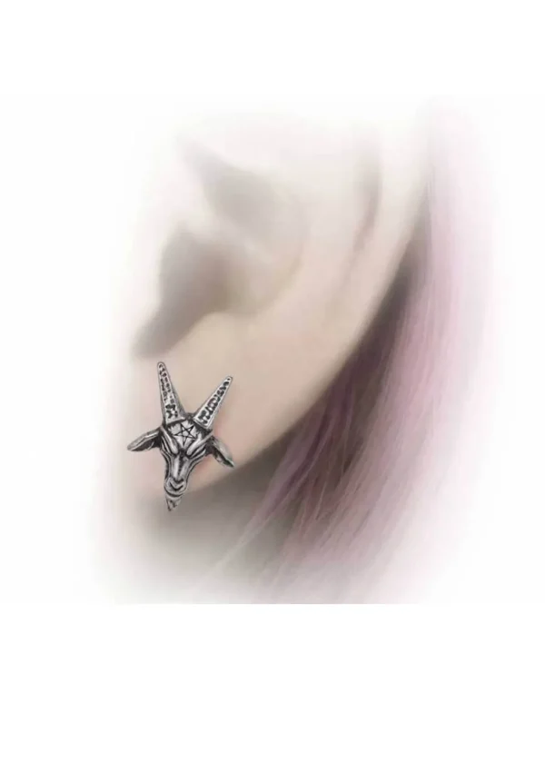 Alchemy Baphomet Stud Earrings