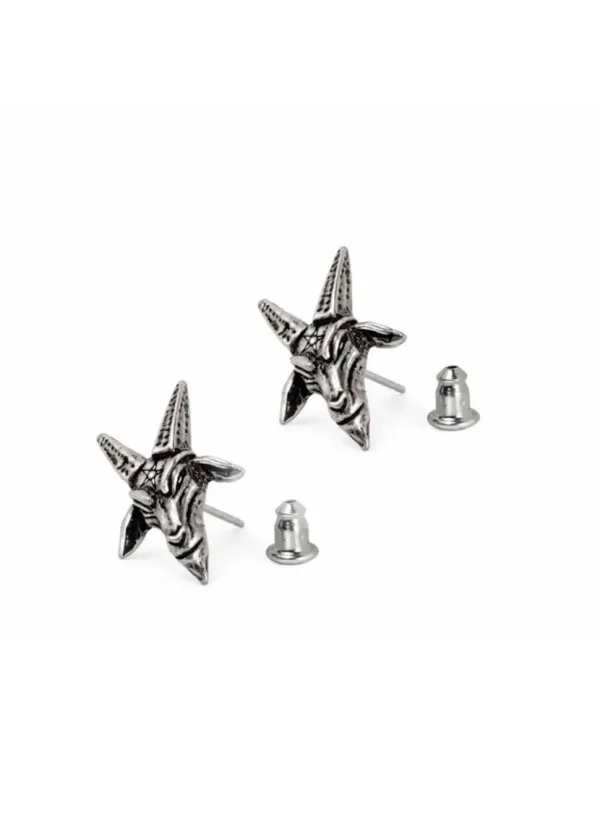 Alchemy Baphomet Stud Earrings