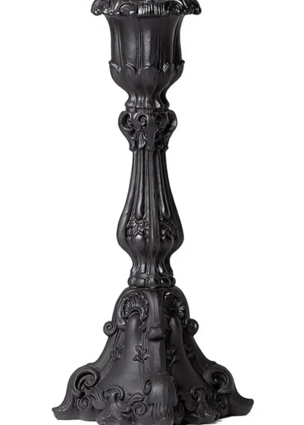 Alchemy Baroque Candle Holder Black