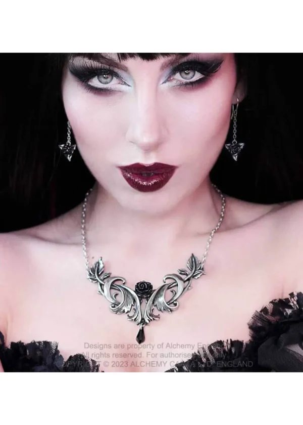 Alchemy Black Rose Earrings