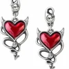 Alchemy Devil Heart Stud Earrings