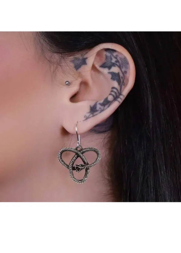 Alchemy Eve's Triquetra Snake Earrings