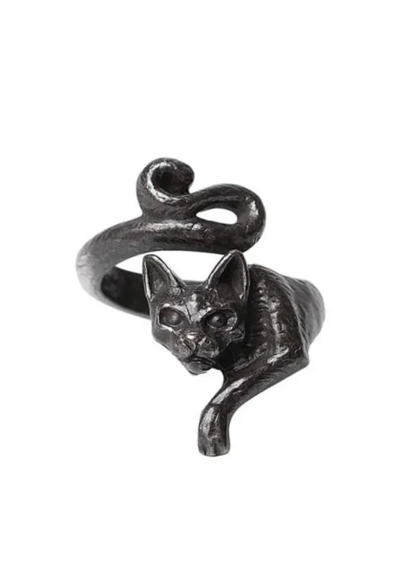 Alchemy Le Chat Noir Cat Ring Black