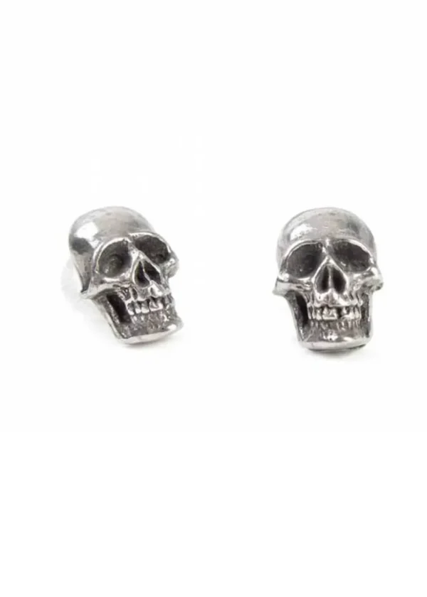Alchemy Mortaurium Skull Stud Earrings