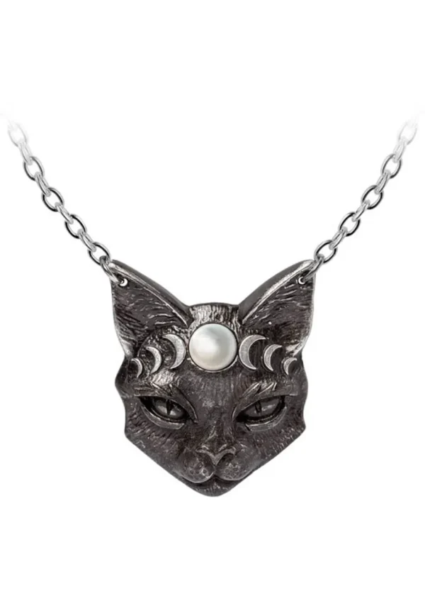 Alchemy Mystic Moon Cat Necklace