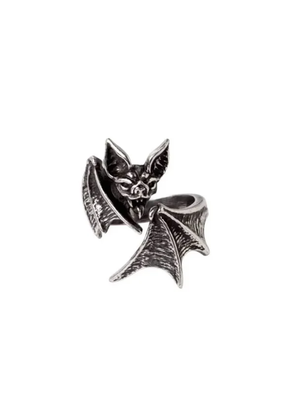 Alchemy Nighthawk Bat Ring Silver