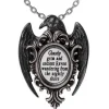 Alchemy Quoth the Raven Necklace Silver