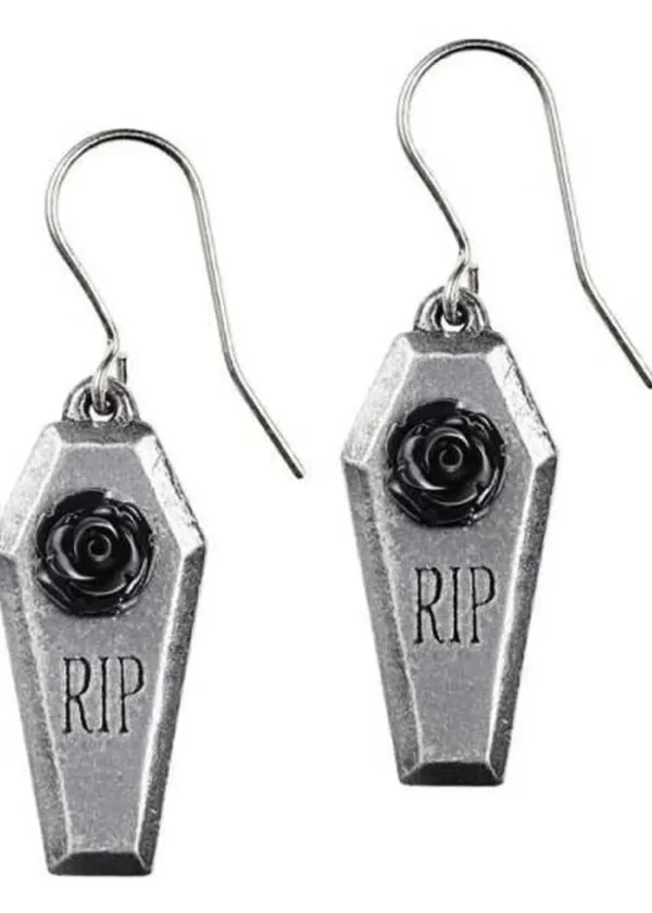 Alchemy RIP Rose Coffin Earrings