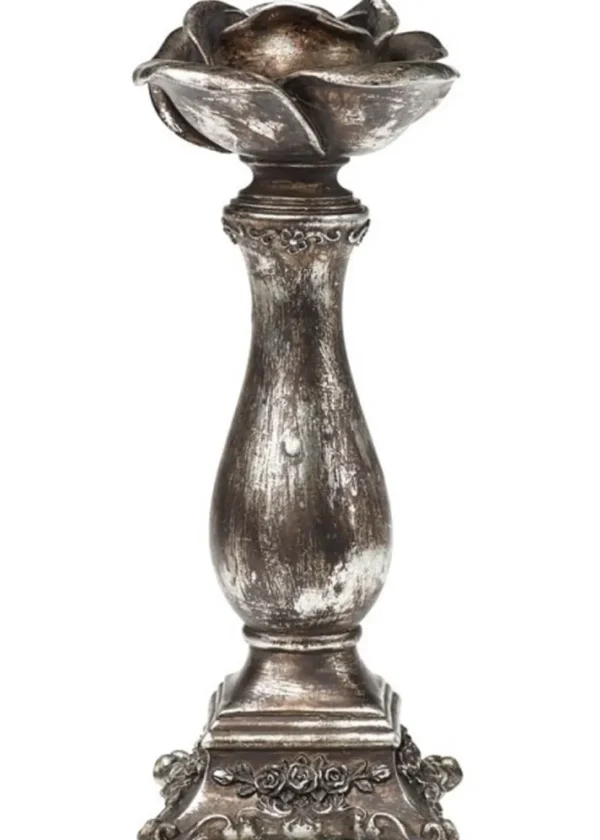 Alchemy Rose Candle Holder Silver