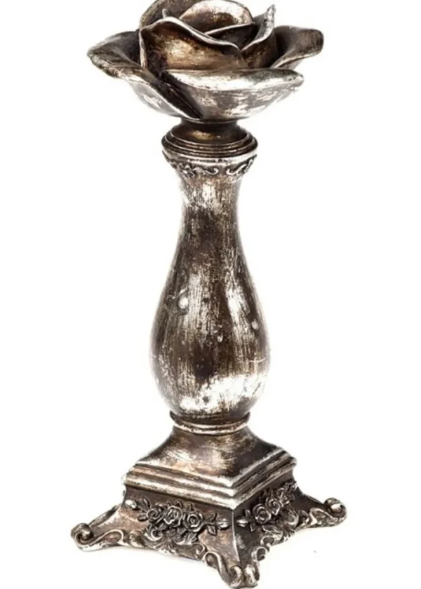Alchemy Rose Candle Holder Silver