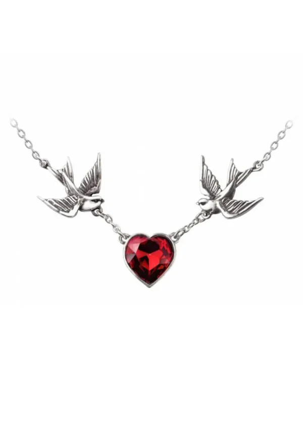 Alchemy Swallow Heart Necklace