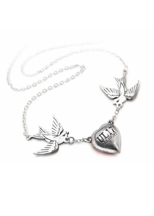 Alchemy Swallow Heart Necklace