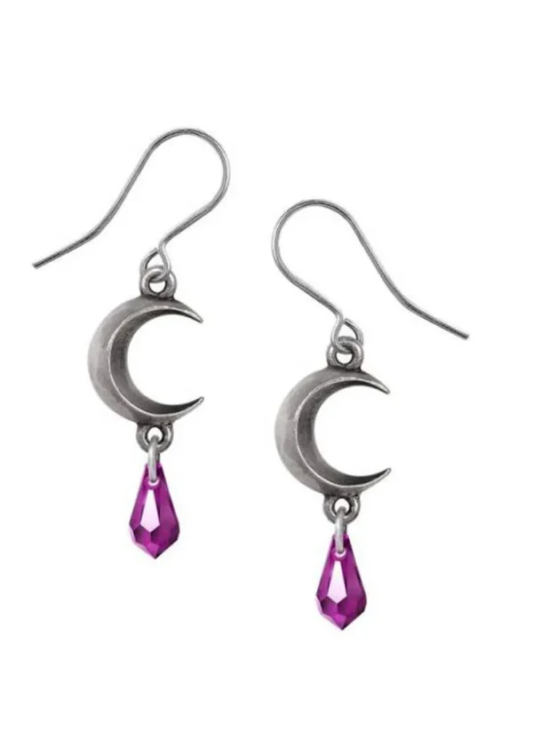 Alchemy Tears of the Moon Earrings Amethyst