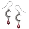 Alchemy Tears of the Moon Earrings Red