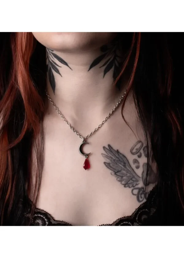 Alchemy Tears of the Moon Necklace Red