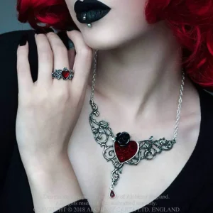Alchemy The Blood Rose Heart Ketting Red