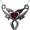Alchemy The Confluence Of Opposites Dragon Necklace Red