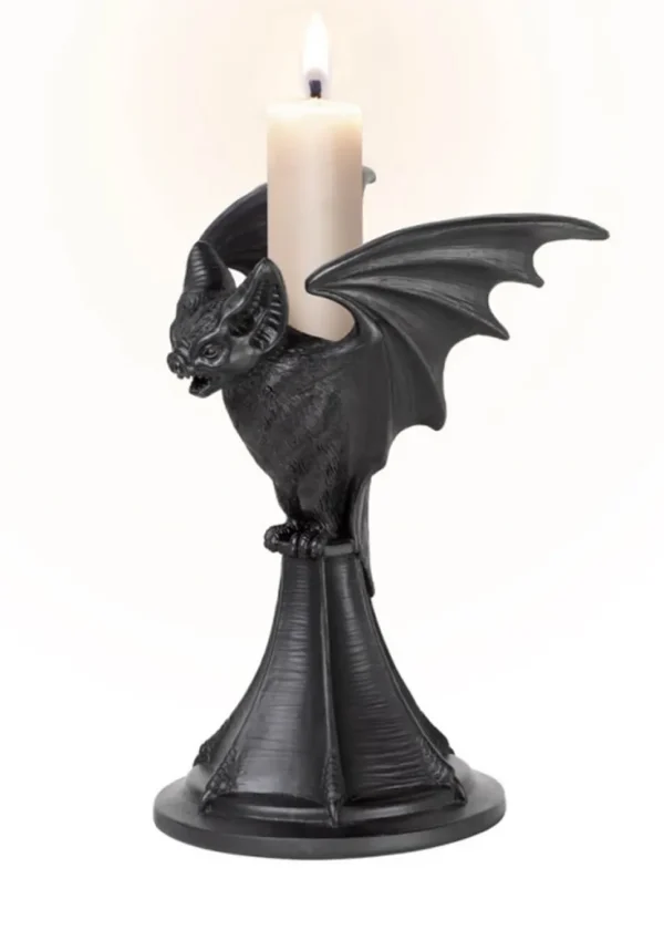 Alchemy Vespertilio Bat Candle Holder Black