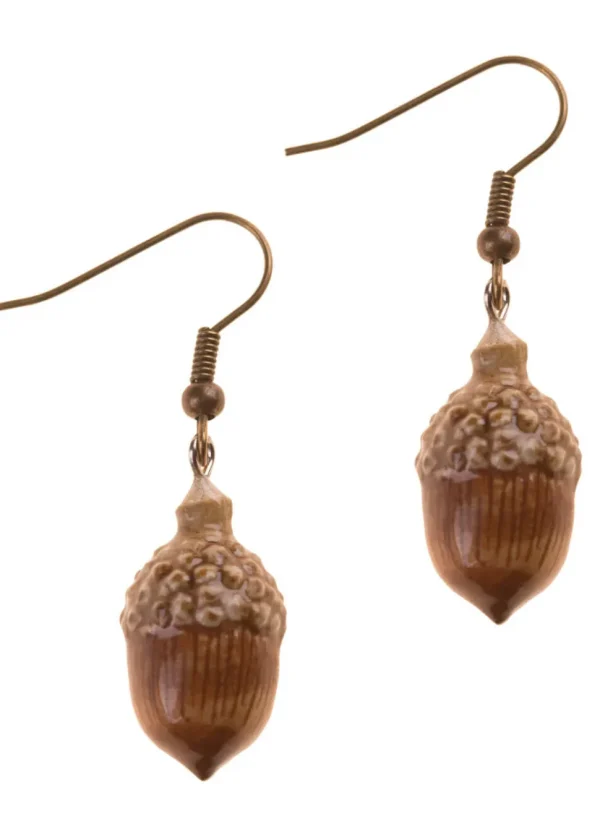 And Mary Acorn Earrings Brown