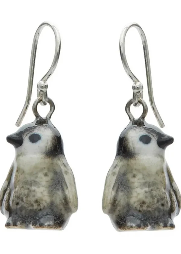 And Mary Penguin Earrings Grey