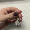 And Mary Tabby Cat Earrings Grey