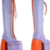 Anthony Wang Ice-06 70's Platform Boots Lilac