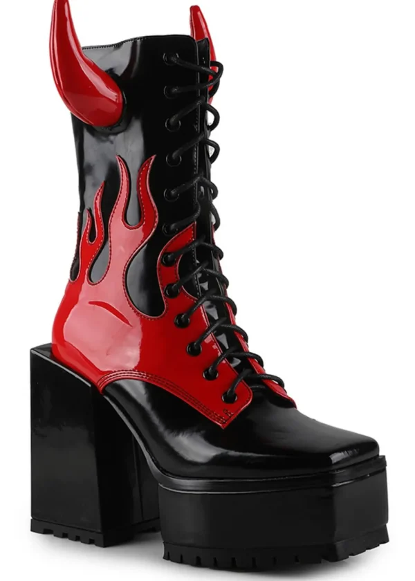 Anthony Wang Nightvision Devil Platform Boots Black