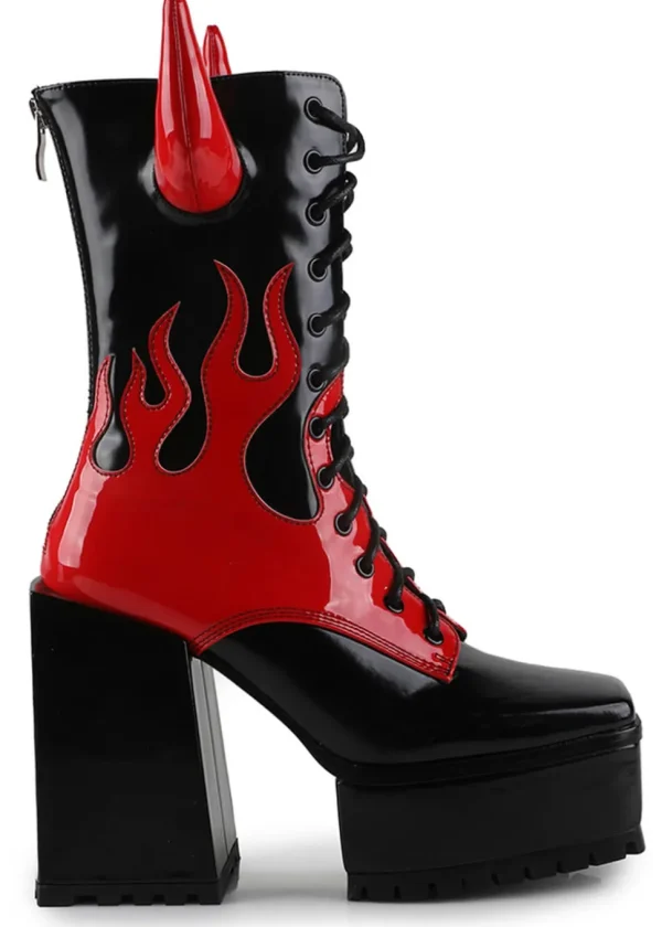 Anthony Wang Nightvision Devil Platform Boots Black