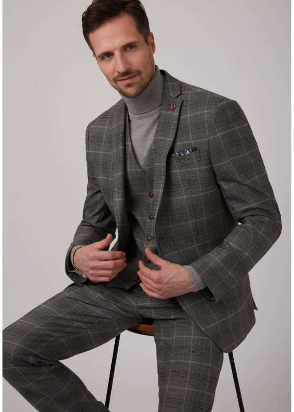 Antique Rogue Bailey Check Jacket Grey