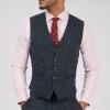 Antique Rogue Men's Dax Herringbone Gilet Teal