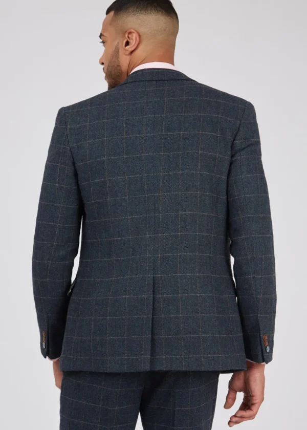 Antique Rogue Men's Dax Herringbone Jacket Colbert Teal