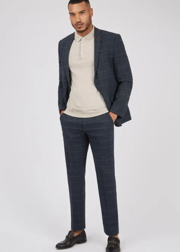Antique Rogue Men's Dax Herringbone Jacket Colbert Teal