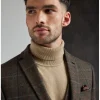 Antique Rogue Mens Doyle Herringbone Colbert Jacket Brown Orange
