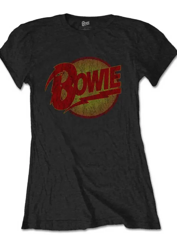 Band Shirts David Bowie Diamond Dogs Girlie T-Shirt Black