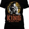 Band Shirts Elvis Presley King Of Rock 'n Roll Girly T-Shirt Black