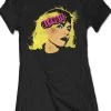 Band Shirts Girlie Blondie Punk Logo T-Shirt Black