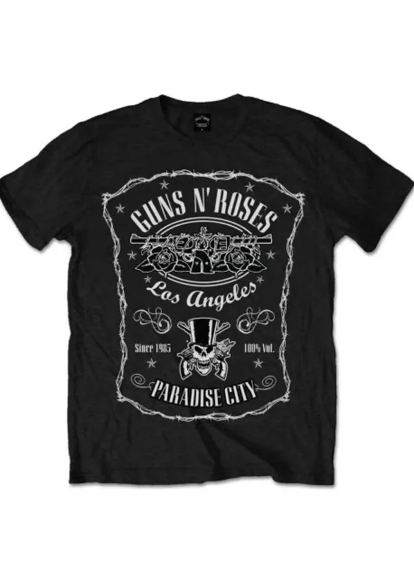 Band Shirts Guns & Roses Paradise City T-Shirt Black