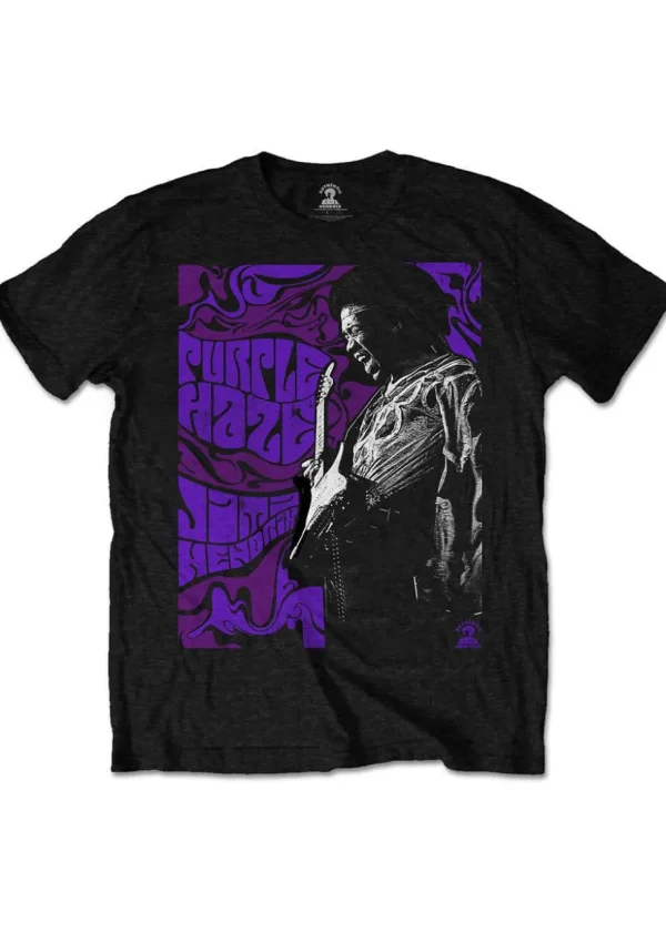 Band Shirts Jimi Hendrix Purple Haze T-Shirt Black