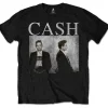 Band Shirts Johnny Cash Mug Shot T-Shirt Black