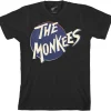 Band Shirts Monkees Retro Dot Logo T-Shirt Black