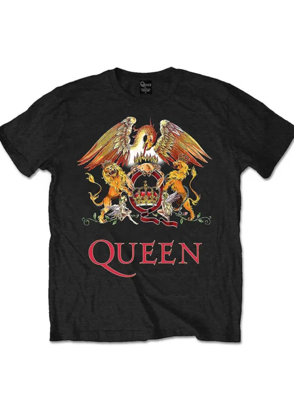 Band Shirts Queen Classic Crest T-Shirt Black