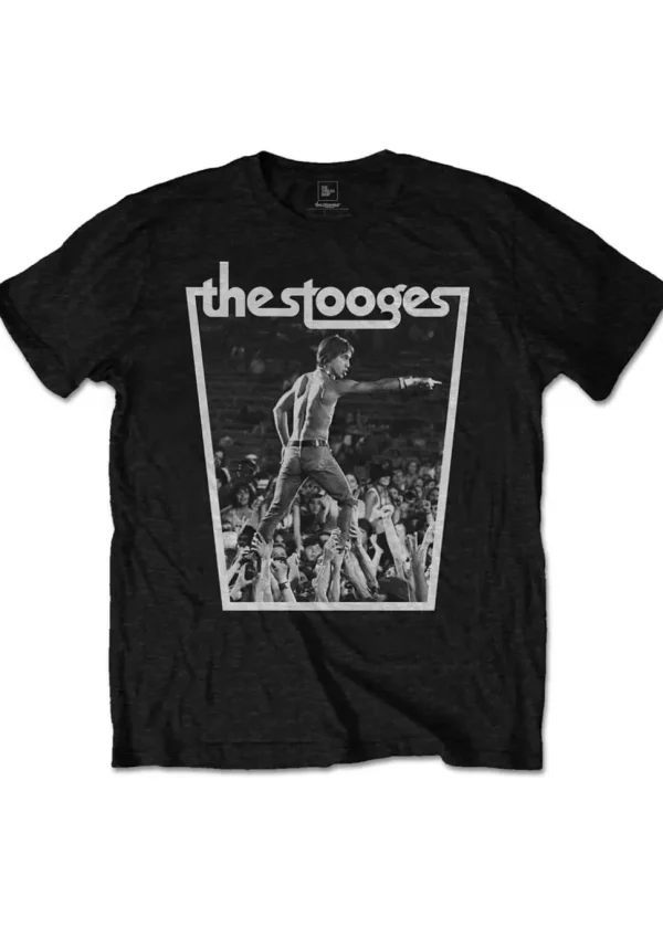 Band Shirts Stooges Iggy Pop Crowdwalk T-Shirt Black