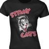 Band Shirts Stray Cats Cat Logo Girly T-Shirt Black