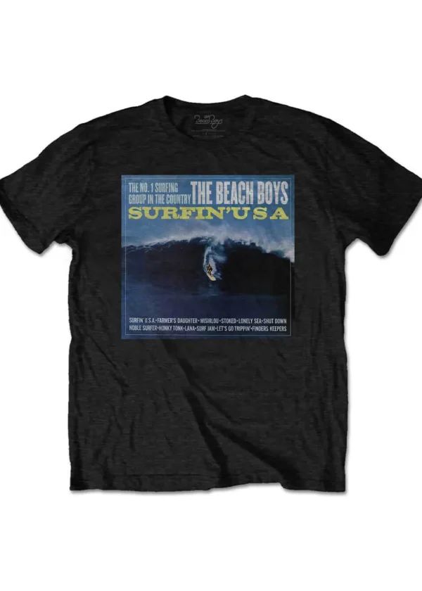 Band Shirts The Beach Boys Surfin' USA T-Shirt Black