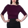 Banned Addicted 50's Jumper Aubergine